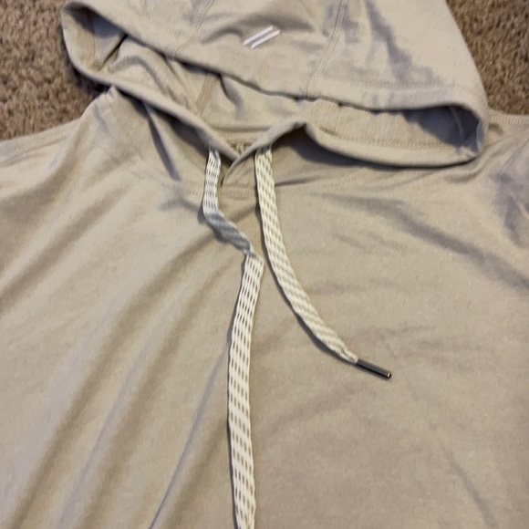 NWOT! Taupe lightweight knit hoodie top. Great, easy layering piece. - Picture 2 of 3